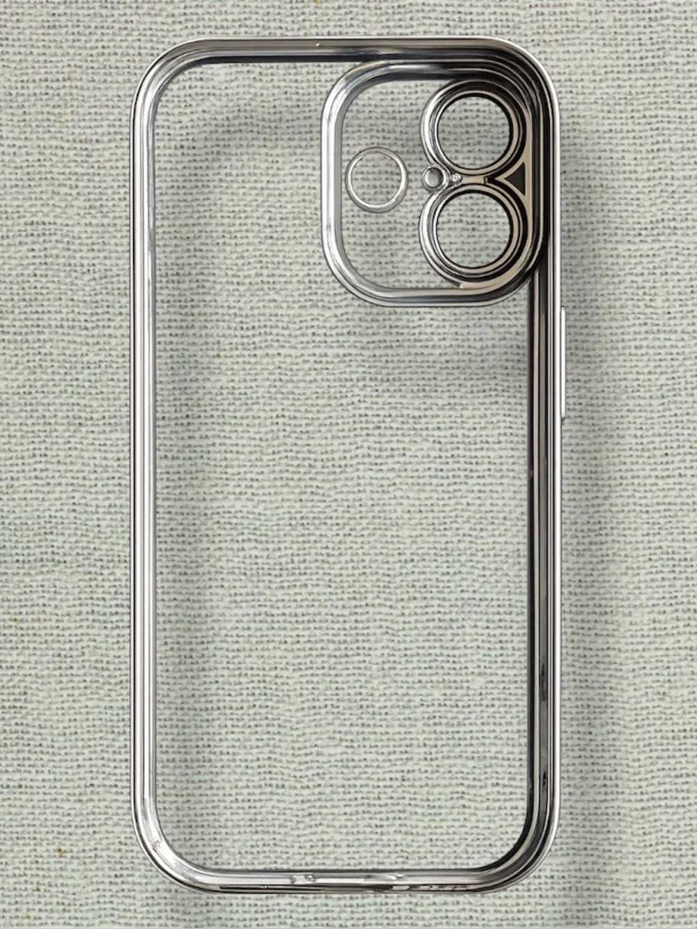 iPhone 17 Clear Silver Chrome Protective Case